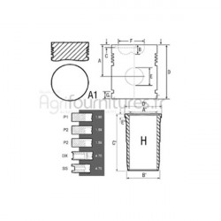 Ensemble chemise - piston Ø 79.38 mm Bepco 30/31-16 pour tracteur