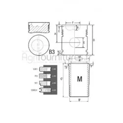 Ensemble chemise - piston Ø 105 mm Bepco 22/31-220KS