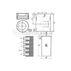Ensemble chemise - piston Ø 87.3 mm Bepco 25/R111KS pour tracteur