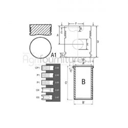 Ensemble chemise - piston Ø 80.96 mm Bepco 30/31-1 pour tracteur