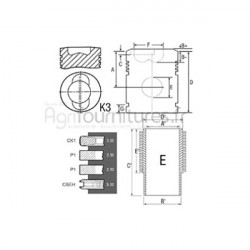 Ensemble chemise - piston Ø 100 mm Bepco 21/31-133 pour tracteur