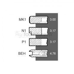 Jeu de segments Ø 98.42 mm - std Bepco 25/34-60 pour tracteur