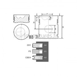 Piston avec segments Ø 115 mm - std Bepco 23/32-264 pour tracteur
