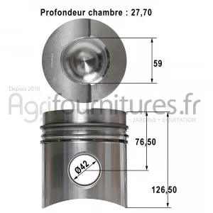 Piston avec segments Ø 115 mm - std Bepco 23/32-265 pour tracteur