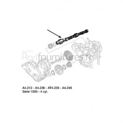 Arbre à cames l 527 mm Bepco 30/80-4 pour moissonneuse - batteuse