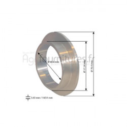 Bague gauche Ø 50.5 x 57.28/76.45 x 14.64 mm Bepco 30/84-8 pour tracteur