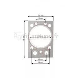 Joint de culasse 1.50 mm  Ø 111 mm Bepco 37/2002 pour tracteur
