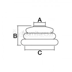 Coiffe de protection Ø 18 x 50 x 25 mm direction Bepco 70/499-5 pour tracteur