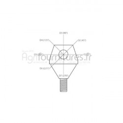 Rotule de barre de direction Bepco 30/491-32 pour tracteur