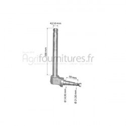 Fusée gauche / droite Ø 35 mm - l 388 mm Bepco 25/470-69 pour tracteur