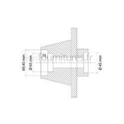 Moyeu Ø 34.9 x 19.05 mm Bepco 30/450-2 pour tracteur