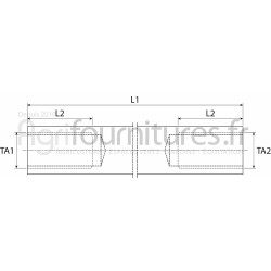 Tube de barre de direction Bepco 23/497-94 pour tracteur