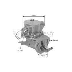 Pompe d'alimentation 1/2'' unf - diesel Bepco 24/100-13 pour moissonneuse - batteuse