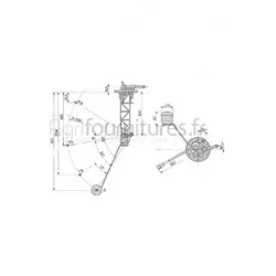 Flotteur de réservoir Bepco 23/172-20 pour tracteur