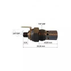 Bougie de préchauffage 12V - 7/8'' unf - l 59.30 mm Bepco 26/60-6 pour tracteur