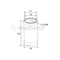 Filtre à huile moteur Bepco 60/97-37 pour tracteur
