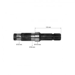 Arbre de prise de force 1'' 44411 - z6 - l 228 mm Bepco 28/303-34 pour tracteur