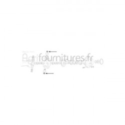 Rondelle d'ajustage 2.80 mm carter du moyeu pont avant 4M Bepco 25/6453-18 pour tracteur