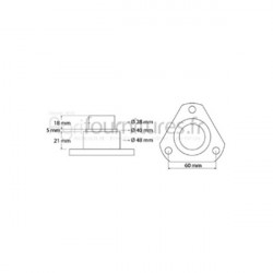 Pivot de direction carter du moyeu pont avant 4M Bepco 26/6450-10 pour tracteur