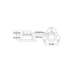 Pivot de direction carter du moyeu pont avant 4M Bepco 26/6450-1 pour tracteur