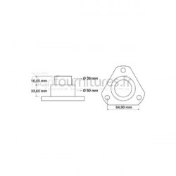 Pivot de direction carter du moyeu pont avant 4M Bepco 25/6450-18 pour tracteur