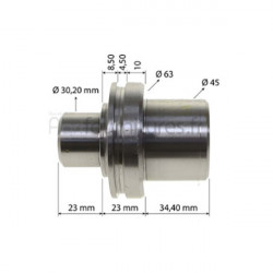 Pivot de direction carter du moyeu pont avant 4M Bepco 30/6450-7 pour tracteur