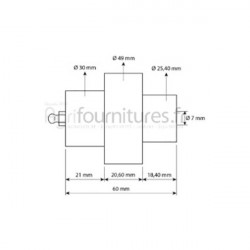 Pivot de direction carter du moyeu pont avant 4M Bepco 25/6450-13 pour tracteur