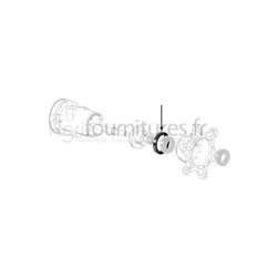 Bague d'étanchéité Ø 165 x 190 x 15.5/17 mm carter du moyeu pont avant 4M Bepco 30/6408-2