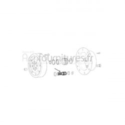 Arbre planetaire z 18/18 réducteur pont avant 4M Bepco 25/6406-8 pour tracteur