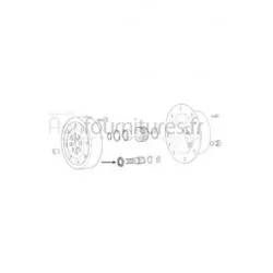Rondelle d'ajustage 2.00 mm réducteur pont avant 4M Bepco 25/452-21 pour tracteur