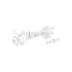Ecrou crenele m40 x 1.5 réducteur pont avant 4M Bepco 25/452-18 pour tracteur