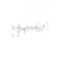Bague Ø 36 x 40 x 32 mm cardan pont avant 4M Bepco 25/6462-10 pour tracteur