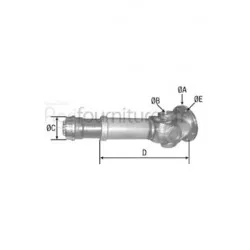 Arbre de transmission arbre de transmission pont avant 4M Bepco 25/6490-1K pour tracteur