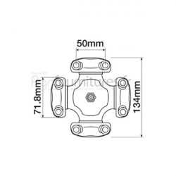 Croisillon arbre de transmission pont avant 4M Bepco 21/6403-26
