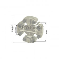 Croisillon arbre de transmission pont avant 4M Bepco 21/6403-26 pour tracteur