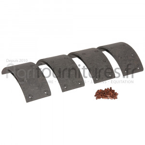 Jeu 4 garnitures frein à tambour Bepco 21/404-12 pour tracteur