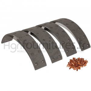Jeu 4 garnitures frein à tambour Bepco 21/404-4 pour tracteur