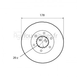 Disque de frein Bepco 28/420-24 pour tracteur