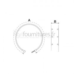 Bande de frein droite l585mm Bepco 28/324-10 pour tracteur