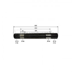 Arbre de relevage hydraulique fixation par vis Bepco 26/685-11 pour tracteur