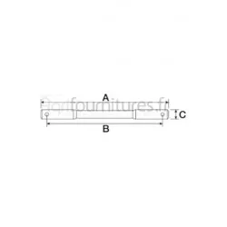 Arbre 1 1/8'' x 575mm de contrôle d'effort Bepco 26/6678-4 pour tracteur
