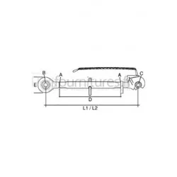 Barre de poussée - rotule/ crochet Bepco 26/700-28 pour tracteur