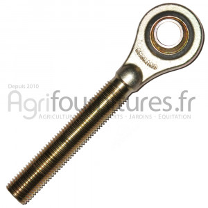 Rotule avec tige filetée cat. 2/25.4 - m 30 x 3 / lh - l220 barre poussée Bepco 68/8107-221