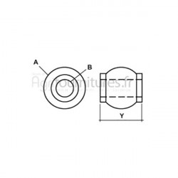 Rotule troisieme point cat.2/2 Ø 50 x 25.4 - 51 barre de poussée Bepco 68/8112-205