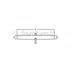 Tube 3 points M 36 x 3 - l  440 barre de poussée Bepco 68/8113-344 pour tracteur