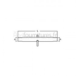 Tube 3 points M 30 x 3 - l  490 barre de poussée Bepco 68/8113-249 pour tracteur