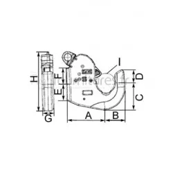 Crochet bras de relevage inférieur cat 3 - 200kw Bepco 68/8118-133 pour tracteur