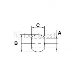 Rotule inférieure cat.3/2 - 28.7 x 64 Bepco 68/8119-103
