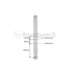 Bras de relevage inférieur cat.2 Bepco 23/712-17 pour tracteur
