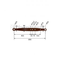 Bras de relevage inférieur cat.2 Bepco 30/712-10 pour tracteur